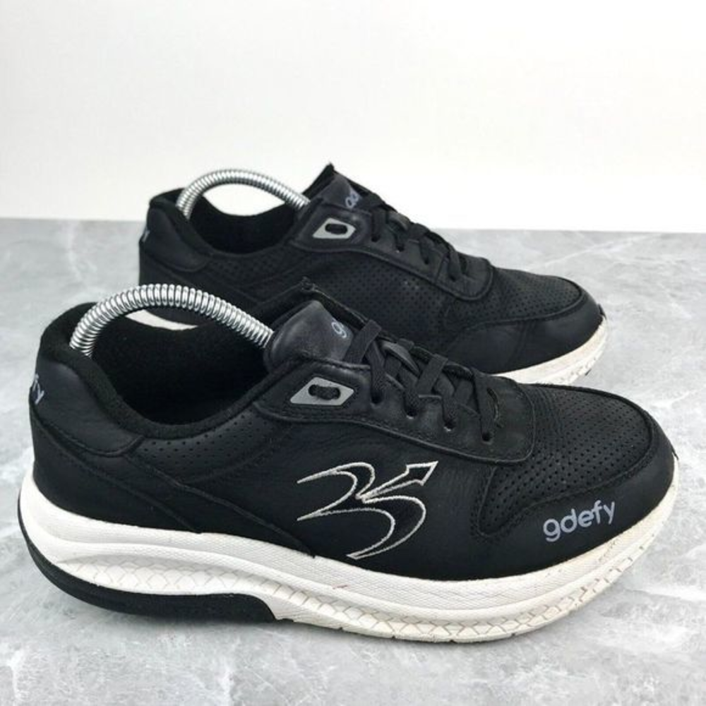GDEFY By Gravity Defyer 'Orion' Women’s‎ 9.5 Walking Shoes Black Leather Comfort